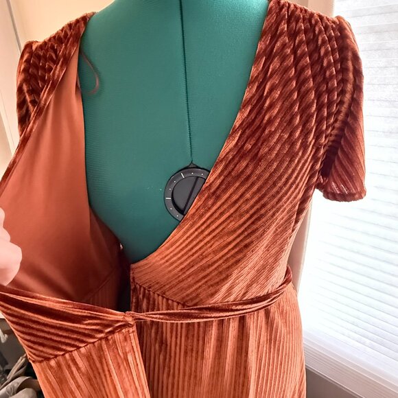 Baltic Born Andi Ribbed Velvet Wrap Maxi Dress - Picture 5 of 5